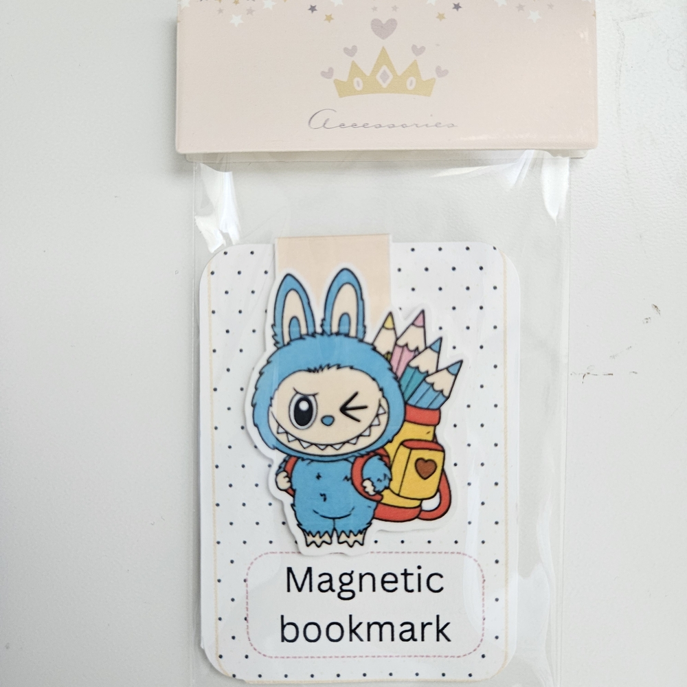 Blue and Yellow Magnetic Bookmark